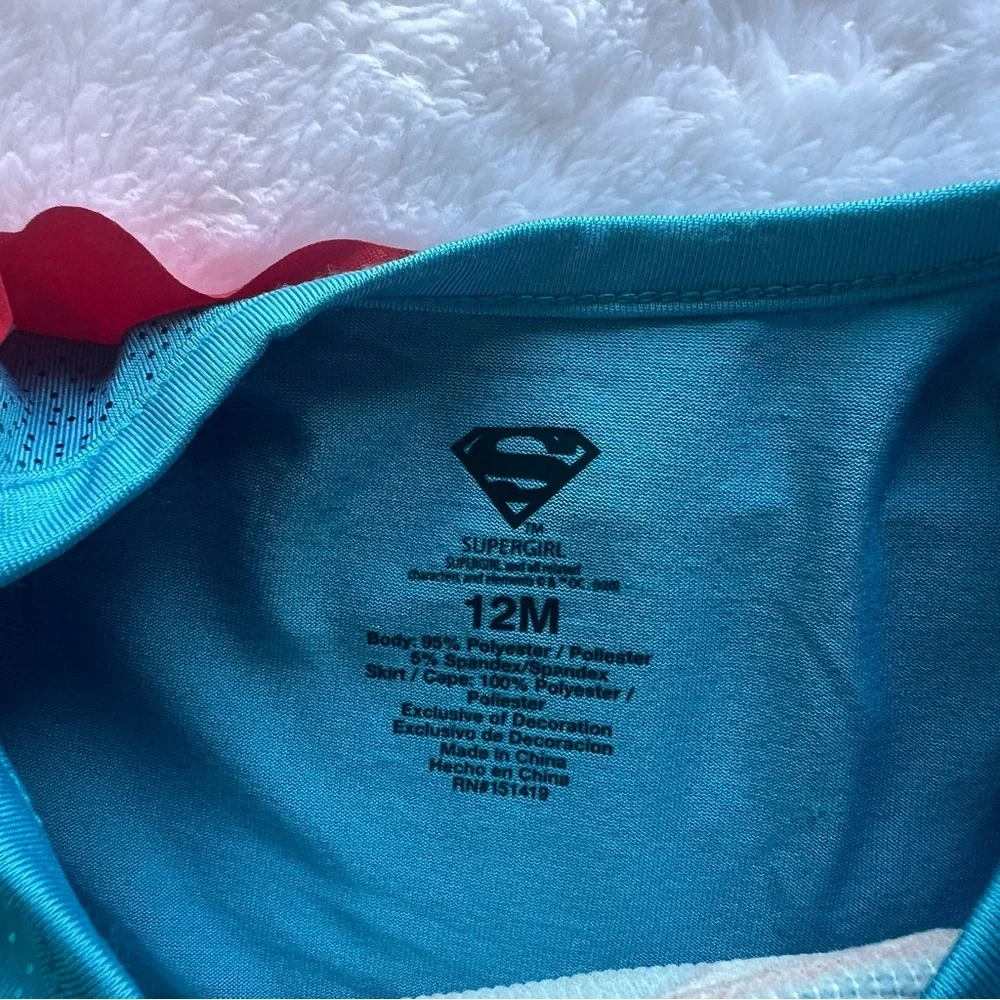 Superman Kids Costume dress NWT 12 months girls with headband and removable cape